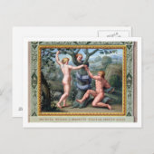 Adam en Eva met de Serpent, illustratie van t Briefkaart (Voorkant / Achterkant)