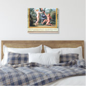 Adam en Eva met de Serpent, illustratie van t Canvas Afdruk (Insitu (Slaapkamer))