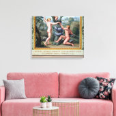 Adam en Eva met de Serpent, illustratie van t Canvas Afdruk (Insitu (Woonkamer))