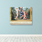 Adam en Eva met de Serpent, illustratie van t Canvas Afdruk (Insitu (Houten vloer))