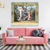 Adam en Eva met de Serpent, illustratie van t Canvas Afdruk (Insitu (Woonkamer))
