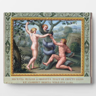 Adam en Eva met de Serpent, illustratie van t Fotoplaat