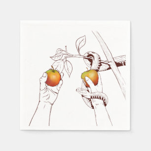 Adam en Eva met de slang Servet