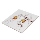 Adam en Eva met de slang Tegeltje (Zijkant)