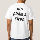 Adam en Eva niet Adam en Steve T-shirt (Achterkant)