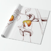 Adam en Eva Picking appels Cadeaupapier (Uitgerold)