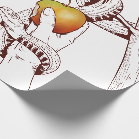 Adam en Eva Picking appels Cadeaupapier (Hoek)