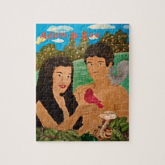 Adam en Eva Puzzle Legpuzzel (Verticaal)