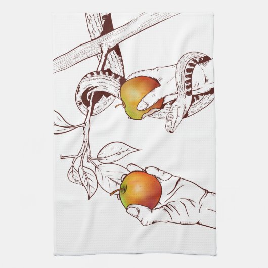Adam en Eva Theedoek (Verticaal)