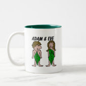 Adam en Eva Tweekleurige Koffiemok (Links)