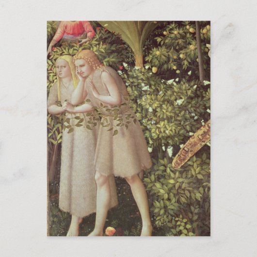 Adam en Eva uit het Paradijs gezet Briefkaart (Voorkant)