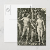 Adam en Eva van Albrecht Durer Briefkaart (Voorkant / Achterkant)