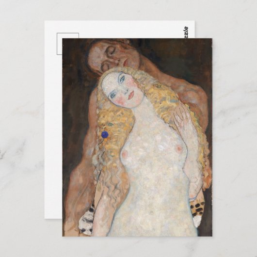 Adam en Eva van Gustav Klimt Briefkaart (Voorkant / Achterkant)