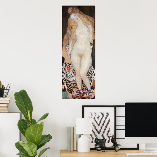 Adam en Eva van Gustav Klimt Poster (Thuiskantoor)