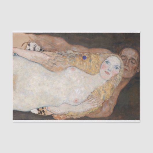 Adam en Eva van Gustav Klimt Tissuepapier (Voorkant)