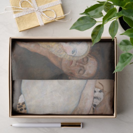 Adam en Eva van Gustav Klimt Tissuepapier (Geschenk)