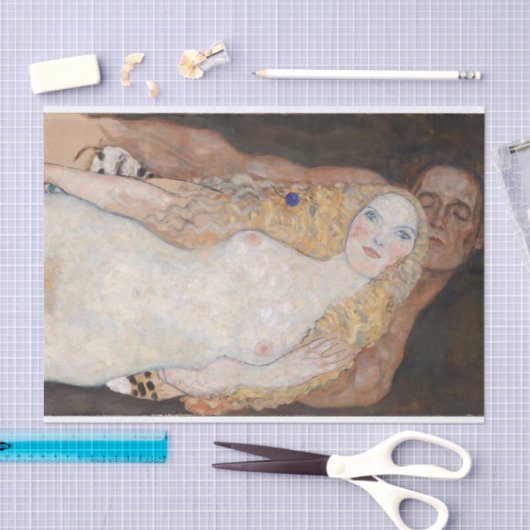 Adam en Eva van Gustav Klimt Tissuepapier (Craft)