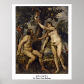 Adam en Eva van Peter Paul Rubens Poster (Voorkant)