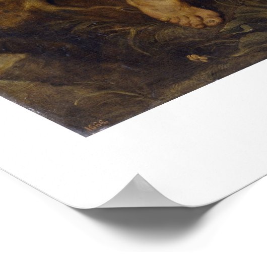 Adam en Eva van Peter Paul Rubens Poster (Hoek)