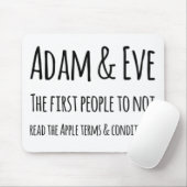 Adam en Eva waren de eersten die niet lazen Muismat (Met muis)