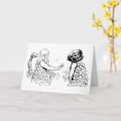 "Adam en Eva" Wenskaart Kaart (Gele Bloem)