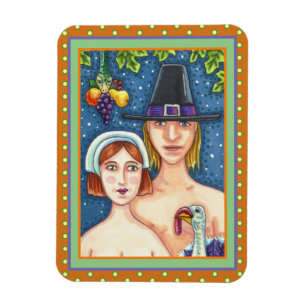 ADAM- EN EVE-PIJLEREN, BIBLIOTHEEKSE THANKSGIVING MAGNEET
