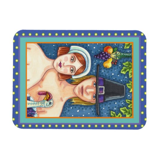 ADAM- EN EVE-PIJLEREN, BIBLIOTHEEKSE THANKSGIVING MAGNEET (Horizontaal)