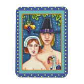 ADAM- EN EVE-PIJLEREN, BIBLIOTHEEKSE THANKSGIVING MAGNEET (Verticaal)
