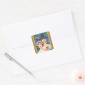 ADAM- EN EVE-PIJLEREN, BIBLIOTHEEKSE THANKSGIVING VIERKANTE STICKER (Envelop)