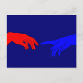 Adam en God Briefkaart (Voorkant)