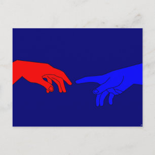 Adam en God Briefkaart