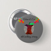 Adam & Eva - Apple pin/ Ronde Button 5,7 Cm (Voorkant /achterkant)