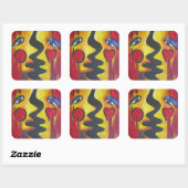 Adam & Eve 2006 Vierkante Sticker (Vel)