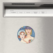 ADAM & EVE PILGRIMS, THANKSGIVING EDEN MAGNET Rnd (Insitu (Vaatwasser))