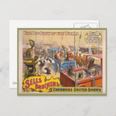 Adam Forepaugh en Sells Brothers Circus Poster Briefkaart (Voorkant / Achterkant)