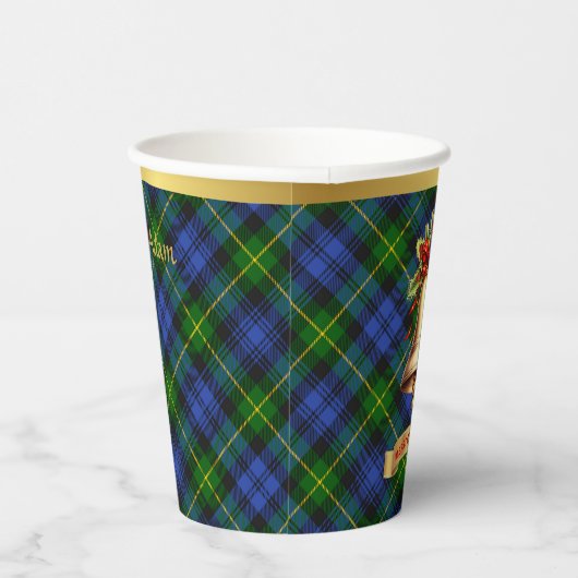 Adam gepersonaliseerde Tartan Kerstmis Papieren Bekers (Rechts)