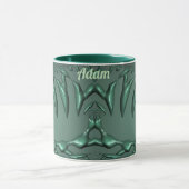 ADAM ~ Grappige 3D Fractal ~ Groene 3D Mok (Midden)