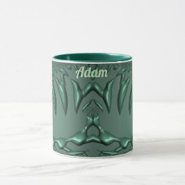 ADAM ~ Grappige 3D Fractal ~ Groene 3D Mok