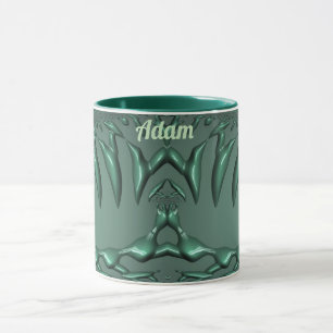 ADAM ~ Grappige 3D Fractal ~ Groene 3D Mok