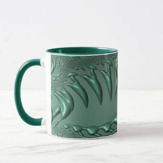 ADAM ~ Grappige 3D Fractal ~ Groene 3D Mok (Links)