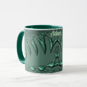ADAM ~ Grappige 3D Fractal ~ Groene 3D Mok (Voorkant links)