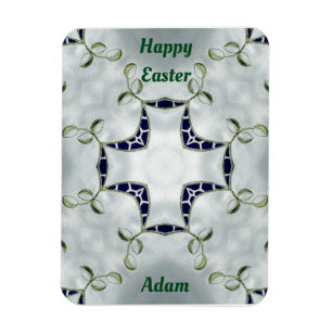 ADAM ~ Groen en Blauw Pasen ~ kaartmagneet ~ Magneet