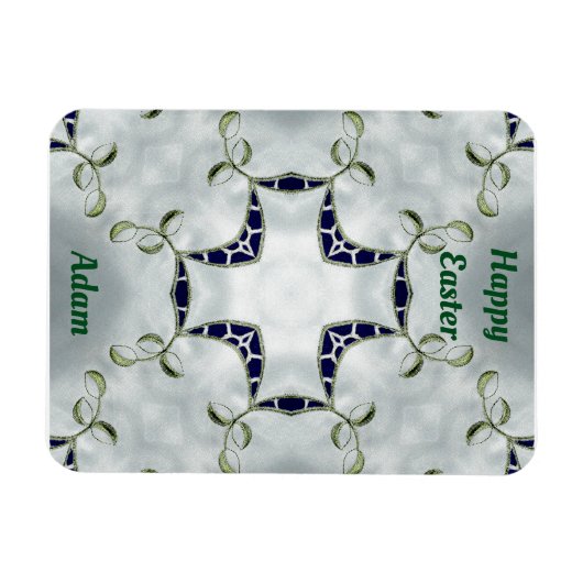 ADAM ~ Groen en Blauw Pasen ~ kaartmagneet ~ Magneet (Horizontaal)