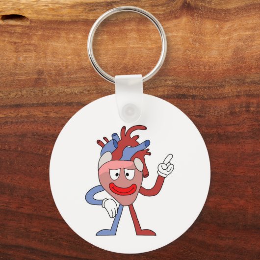 Adam het anatomisch nauwkeurige hart sleutelhanger (Achterkant)