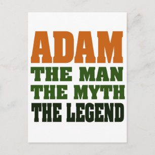Adam - het Man, de Myth, de Legende! Briefkaart