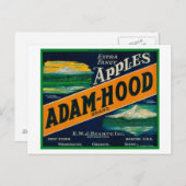 Adam-Hood Apple Crate LabelHood River, OF Briefkaart (Voorkant / Achterkant)