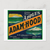 Adam-Hood Apple Crate LabelHood River, OF Briefkaart (Voorkant)
