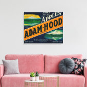 Adam-Hood Apple Crate LabelHood River, OF Canvas Afdruk (Insitu (Woonkamer))
