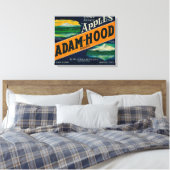 Adam-Hood Apple Crate LabelHood River, OF Canvas Afdruk (Insitu (Slaapkamer))
