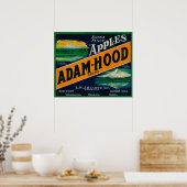 Adam-Hood Apple Crate LabelHood River, OF Poster (Keuken)